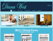 Tablet Screenshot of dianawest.com